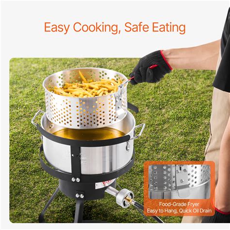 10 Qt Fish and Wing Fryer Aluminum Outdoor Propane Deep Fryer Kit with ...