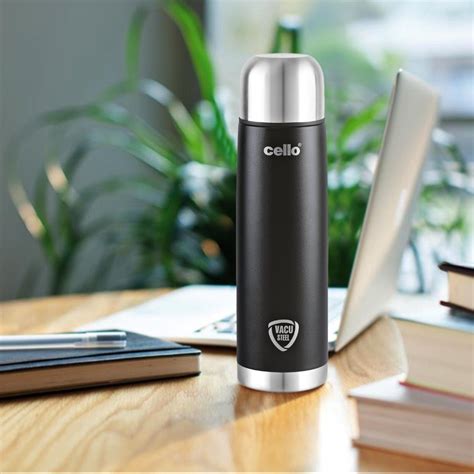 Cello Duro Flip Tuff Steel Water Bottle with Durable DTP Coating | 1 P ...