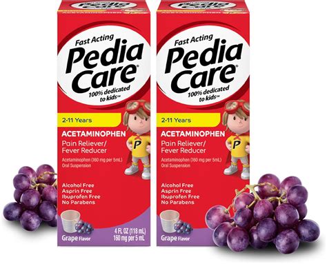 Amazon.com: PediaCare Fast Acting Children's Pain Reliever/Kids Fever Reducer with Acetaminophen ...