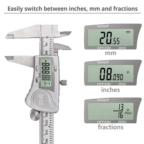 Buy Proster IP54 Digital Vernier Caliper 8inch / 200mm Stainless Steel ...