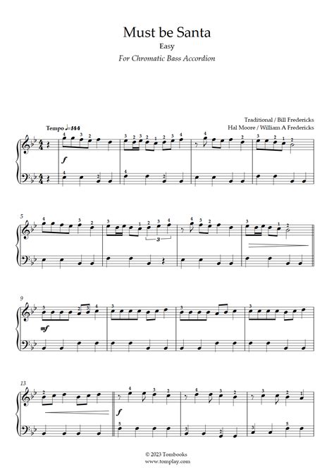 Must Be Santa (Easy Level, Free Bass Accordion with Orchestra) (Bob ...