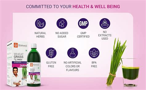 Krishna's Herbal & Ayurveda Wheatgrass Juice - 1 l (Pack of 2) : Amazon ...