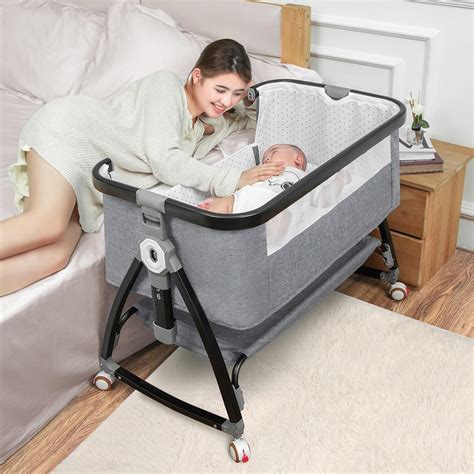Amazon.com: Baby Bassinet Bedside Sleeper, Bedside Bassinet for Baby, 3 ...