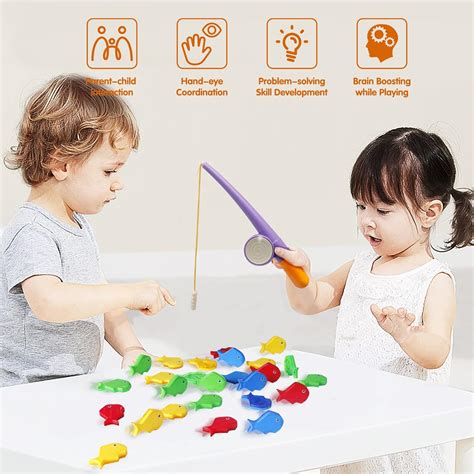 Buy TOKBLOK Magnetic Fishing Game for Kids, Montessori Alphabet Fish ...