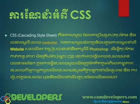 Image result for HTML CSS JavaScript 4 Page Khmer