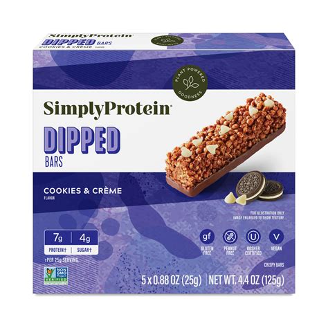 Simply Protein Dipped Snack Bars, Cookies & Crème | Thrive Market