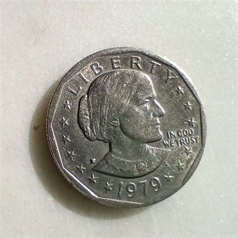1979 P Susan B Anthony Silver Dollar Coin - Rare Wide Thick Rim - First ...