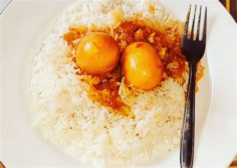 Egg curry rice Recipe by Polly Basu - Cookpad