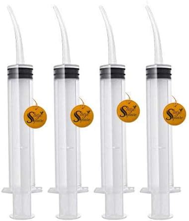Sage Square Disposable Dental Irrigation Utility Syringe with Curved ...