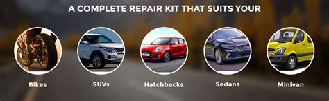 amiciAuto Universal Tubeless Tyre Puncture Repair Kit with 2 in 1 ...