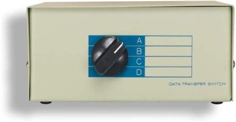 Buy KENTEK DB9 Male 4 Way Manual Data Switch Box RS-232 D-Sub 9 Pin IO ...