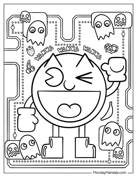 20 Pac Man Coloring Pages (Free PDF Printables) | Coloring sheets ...