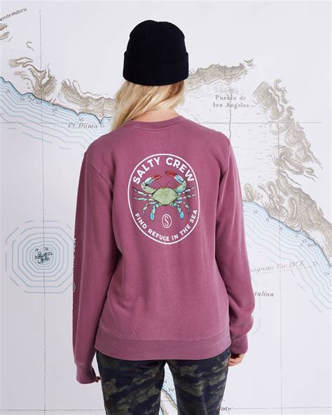 BLUE CRABBER BOYFRINED CREW - Faded Plum | Salty Crew Australia