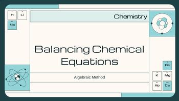 Balancing Chemical Equations Using Algebra 的图像结果