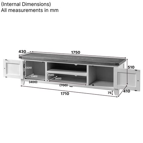 Cheshire Weathered Limed Oak Large Widescreen TV Unit - Up to 80" TV ...
