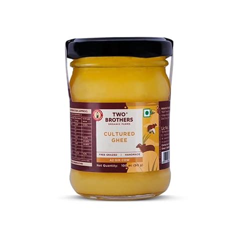 Two Brothers Organic Farms A2 Ghee (100 ml) |Glyphosate free|Free ...