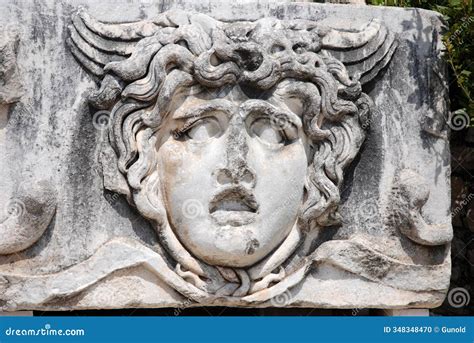 Medusa Head at Apollo Temple in Didyma Stock Photo - Image of outdoor ...