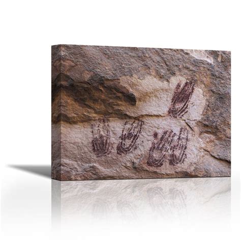 Karmakara TX Hand-Print pictographs in Panther Cave - Fine Art Print on ...