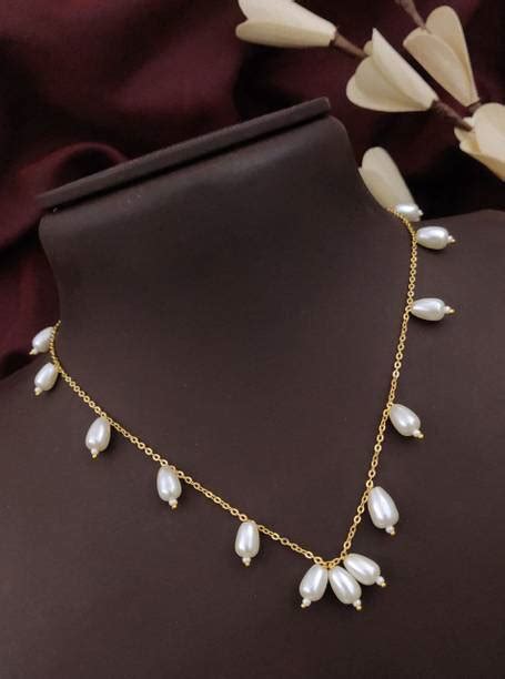 Gold Pearl Necklace - Buy Gold Pearl Necklace online at Best Prices in ...