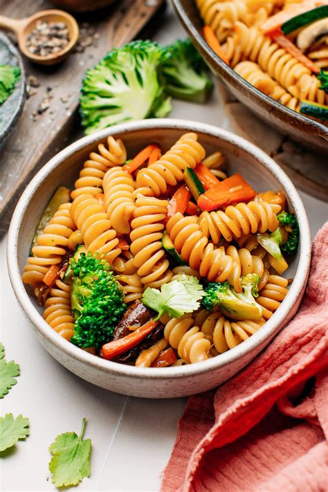 Easy Vegan Pasta Stir-Fry - Full of Plants