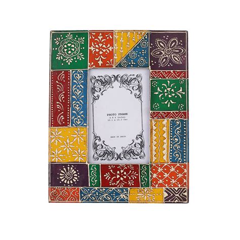 Buy AAPNO RAJASTHAN Multi-Color Rajasthani Design Wooden Photo Frame ...