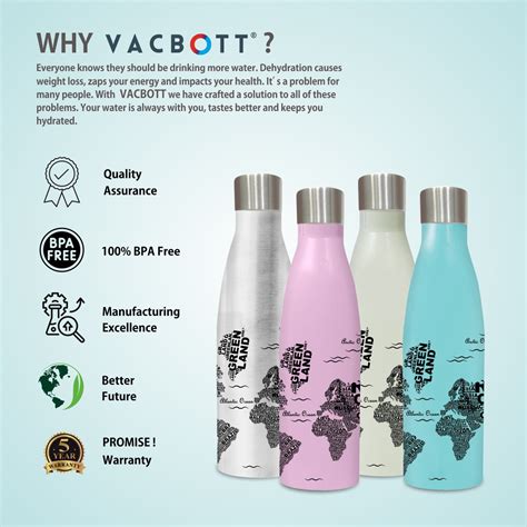 Buy Vacbott Gerald Single Walled Non Insulated Water Bottle, 750ml ...