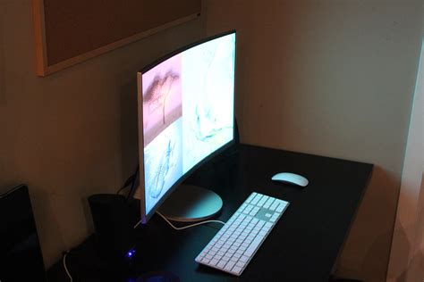 Image result for Setup with Curved Monitor
