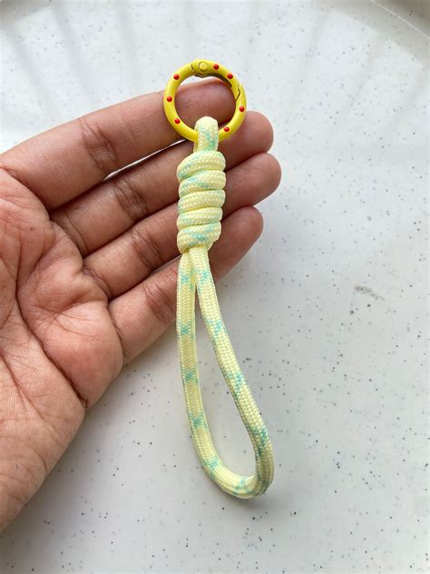 Nylon cord with round keychain clasp (1pc) | Earring Findings
