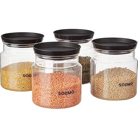 Buy Amazon Brand - Solimo Plastic Storage Jar and Container Set I Air ...