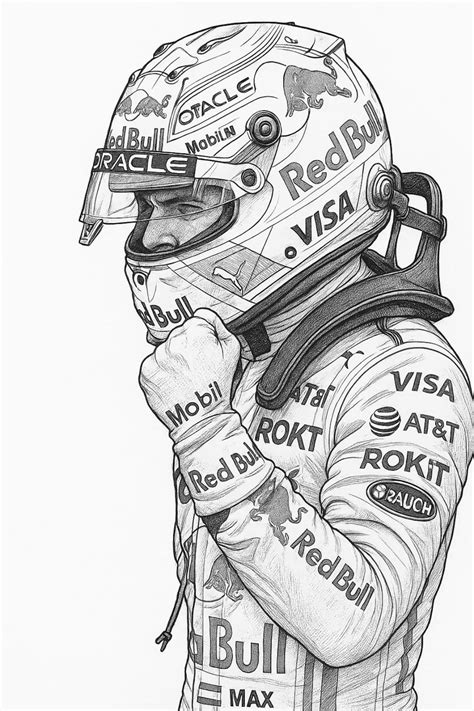 Image result for F1 Driver Drawing