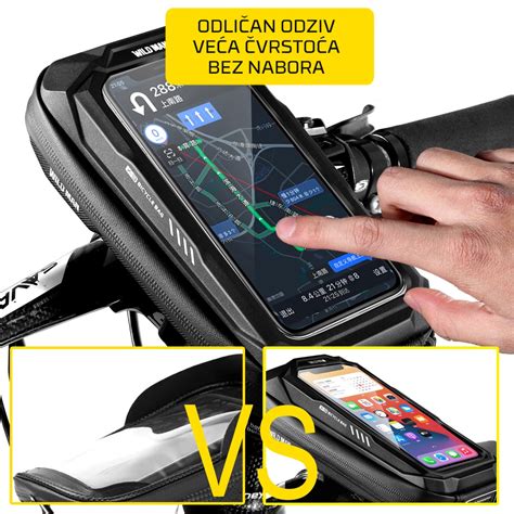 Torba/drzac za mobilni telefon za bicikl Wild man II crna - Mob-Shop