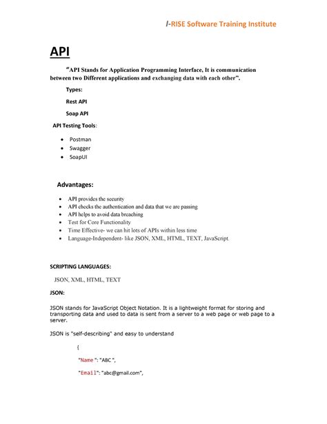 API - MAKE A NOTES WHICH WILL VERY CLEAR YOUR CONCEPT - API “API Stands ...