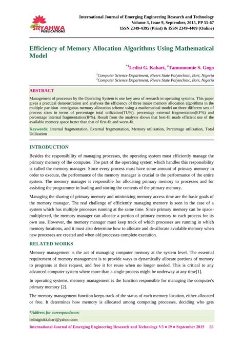 Image result for Memory Allocation Algorithms