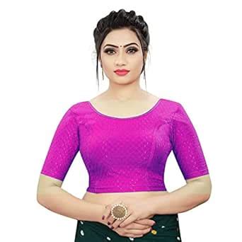Arihant Fashion Round Neck Dobby Cotton Lycra Megenta L Stretchable ...