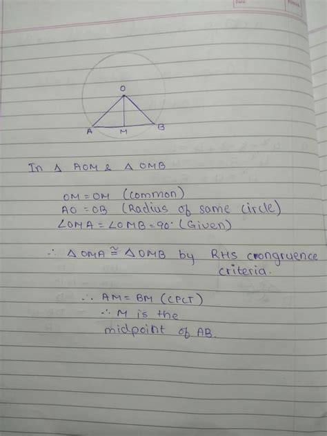 . In the adjacent figure AB is a chord of circle and O is centre of the ...