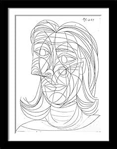 Tallenge - Pablo Picasso - Head of a Woman - Small Framed Poster(Paper ...