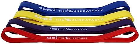 USI UNIVERSAL THE UNBEATABLE Mini Latex Loop Band, 4 Pieces Resistance ...