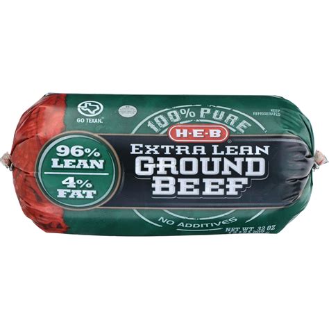 H-E-B 100% Pure Extra Lean Ground Beef, 96% Lean - Shop Beef at H-E-B