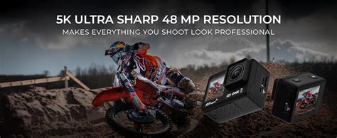 IZI ONE Plus 5K 48MP Action Camera 6-Axis Gyro Stabilization,110ft ...