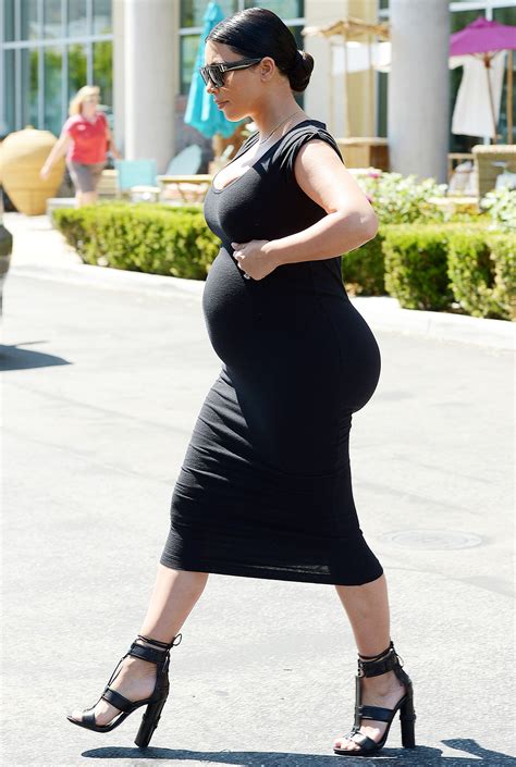 Kim Kardashian Pregnant Bump Kim Kardashian's Jumpsuit Streak