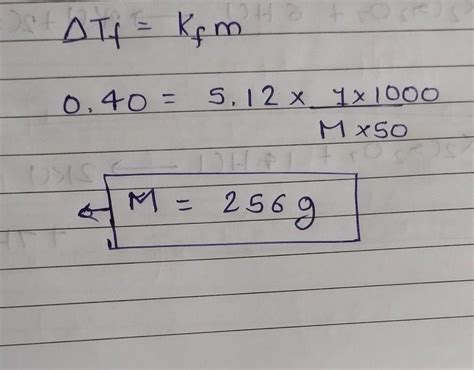 1 g of non-electrolyte solute dissolved in 50g of benzene lowered the ...