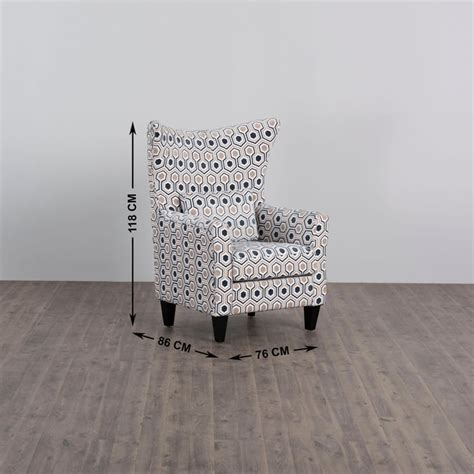 Buy Mabel Fabric 1-Seater Armchair - White from Home Centre at just INR ...