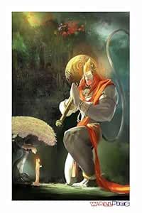 wallpics® Religious lord Hanuman Ji Wall Poster (vinyl sticker ...