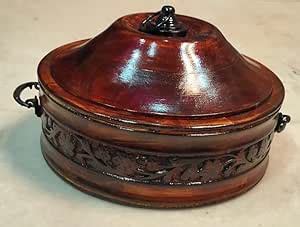 Buy SMVDK HANDICRAFTS Sheesham Wooden Chapati Roti Box, Wooden Chapati ...