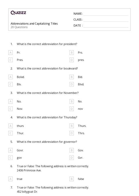 50+ Capitalizing Titles worksheets for 4th Class on Quizizz | Free ...