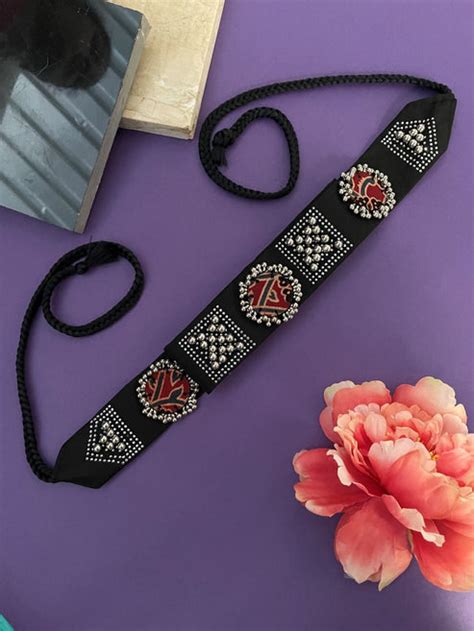 Fabric Waist-Belt Silver Bead Work Banjara Kamar-Bandh – Digital Dress Room