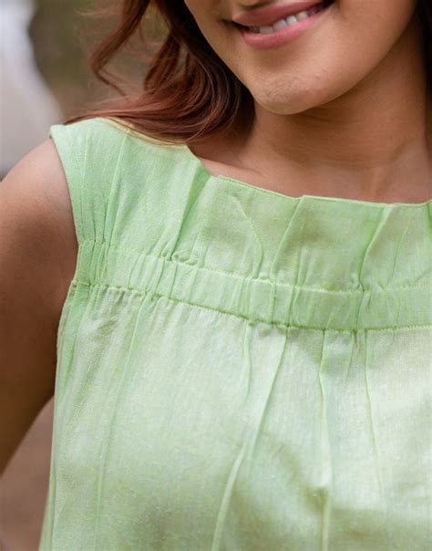 Shop Mint Green Sleeveless Top Online - B-306-XS