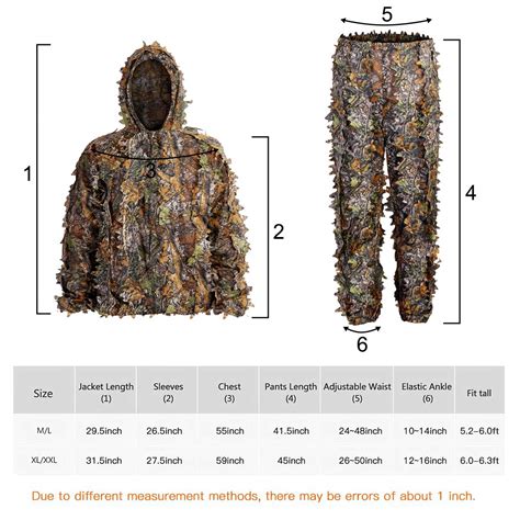 Buy SCYLFEHDP Ghillie Suits, 3D Leafy Ghille Suit, Hooded Hunting ...