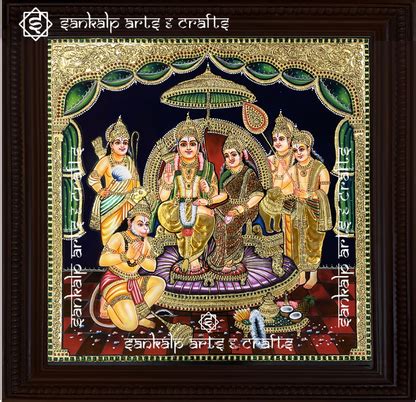 Ram darbar tanjore painting – SANKALP ARTS & CRAFTS