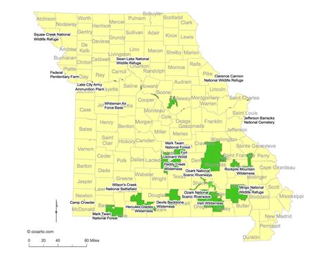 Missouri State Maps: Counties (All 114 Missouri Counties) | CCCarto